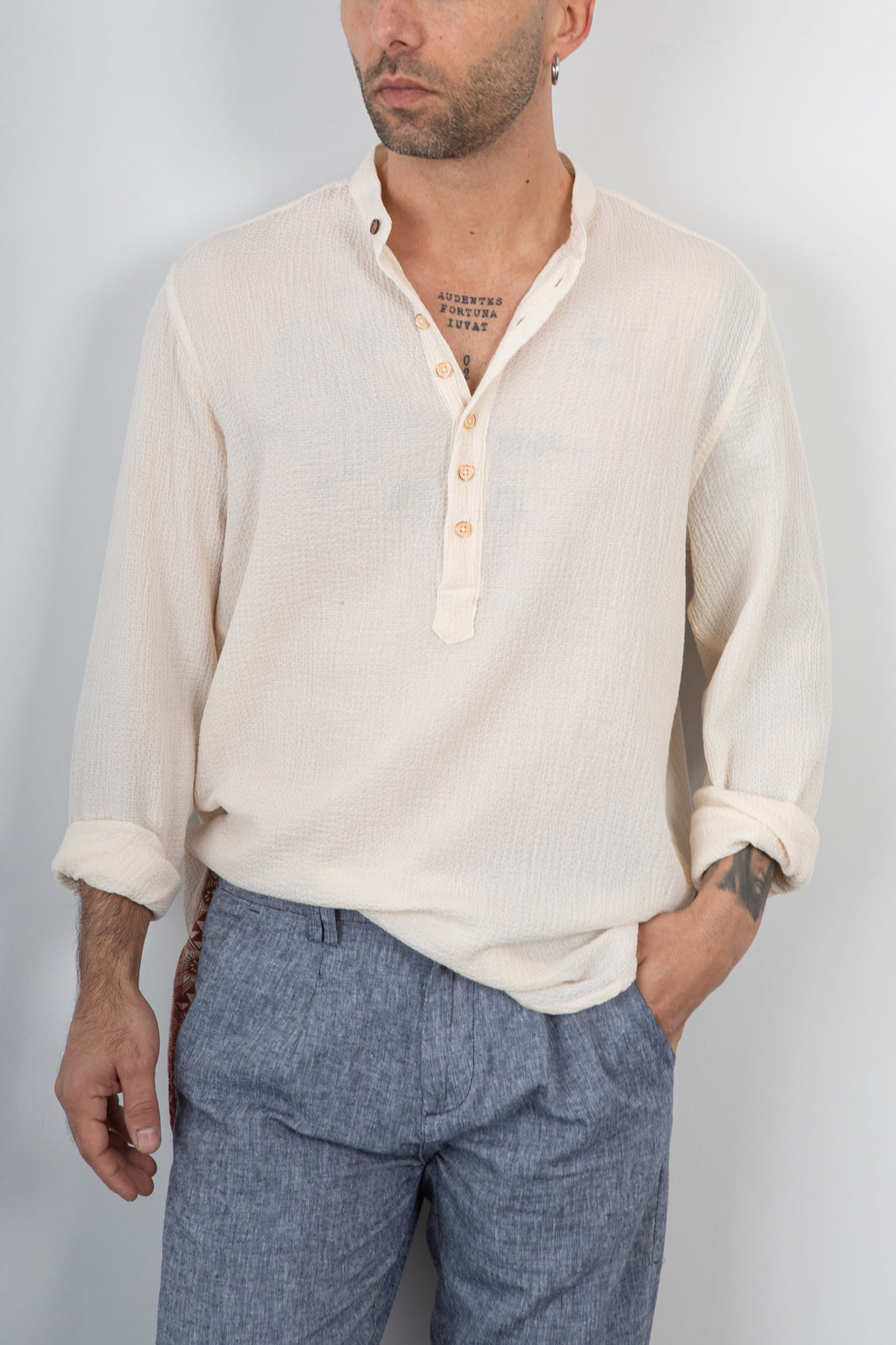 Camicia serafino GIANNI LUPO - GL135DA BEIGE