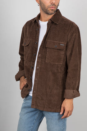 Giacca camicia velluto GIANNI LUPO - COFFEE GL7820S