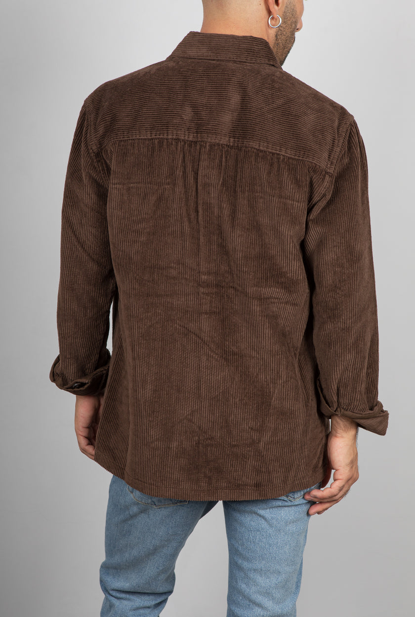 Giacca camicia velluto GIANNI LUPO - COFFEE GL7820S