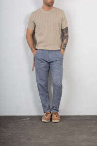 Pantalone misto lino TREZ - PURO-2233 DENIM 769