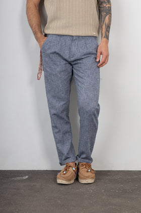 Pantalone misto lino TREZ - PURO-2233 DENIM 769