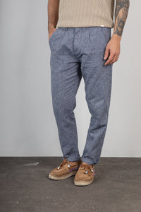 Pantalone misto lino TREZ - PURO-2233 DENIM 769