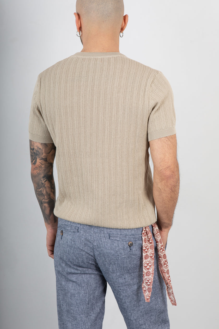 T-shirt traforata GIANNI LUPO - GL35338 BEIGE