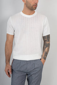 T-shirt traforata GIANNI LUPO - GL35338 BIANCO