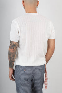 T-shirt traforata GIANNI LUPO - GL35338 BIANCO