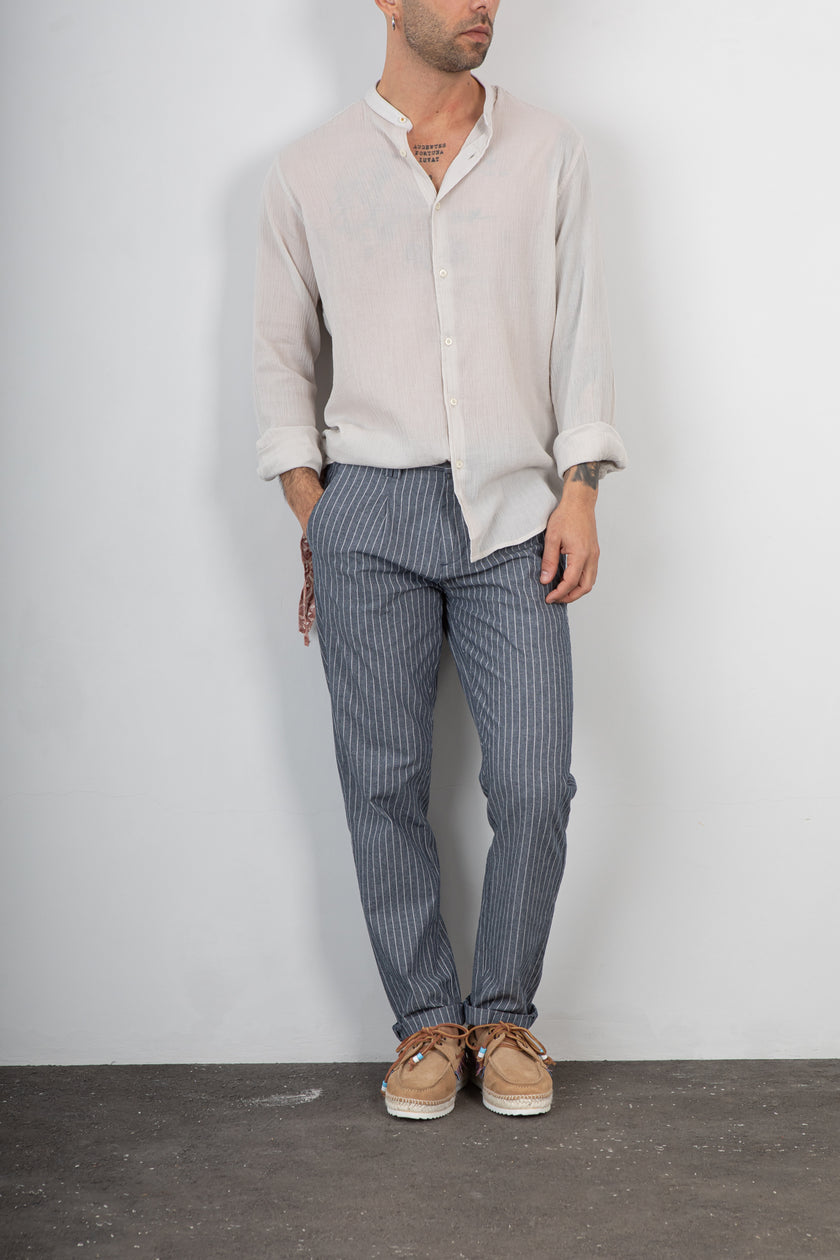 Camicia coreana TREZ - CENZO AVORIO 985