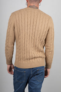 Maglione a trecce TELAMIRA - CAMMELLO MA2050