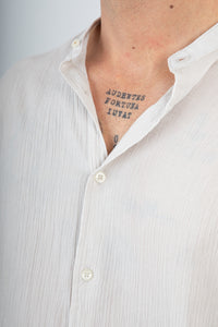 Camicia coreana TREZ - CENZO AVORIO 985