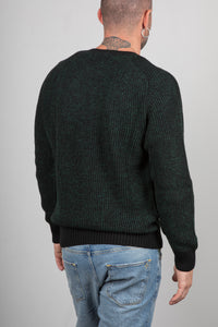 Maglione costa inglese TELAMIRA - NERO/VERDE MA2060