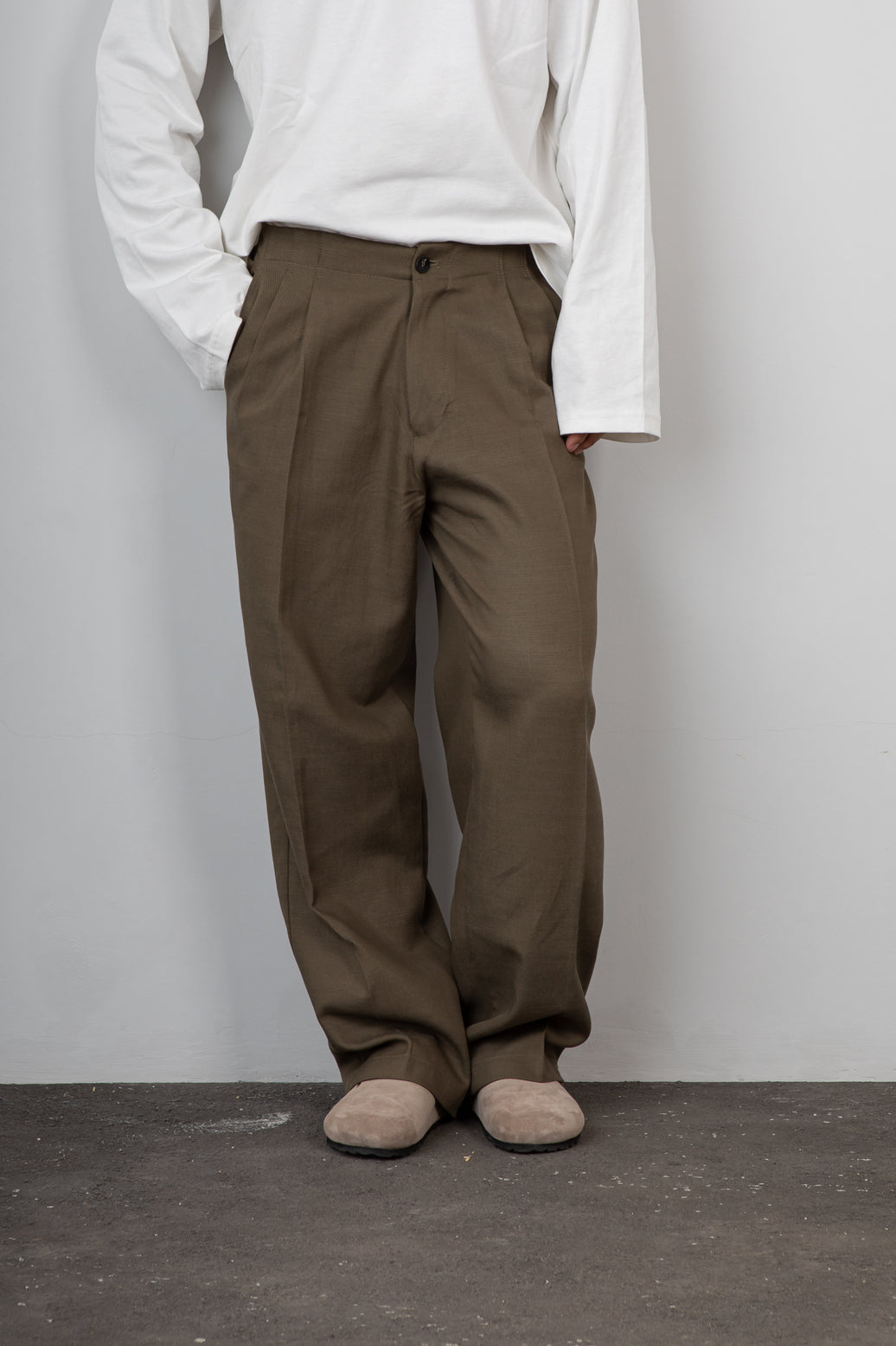 Pantalone palazzo STILOSOPHY - BAHREIN VERDE MILITARE