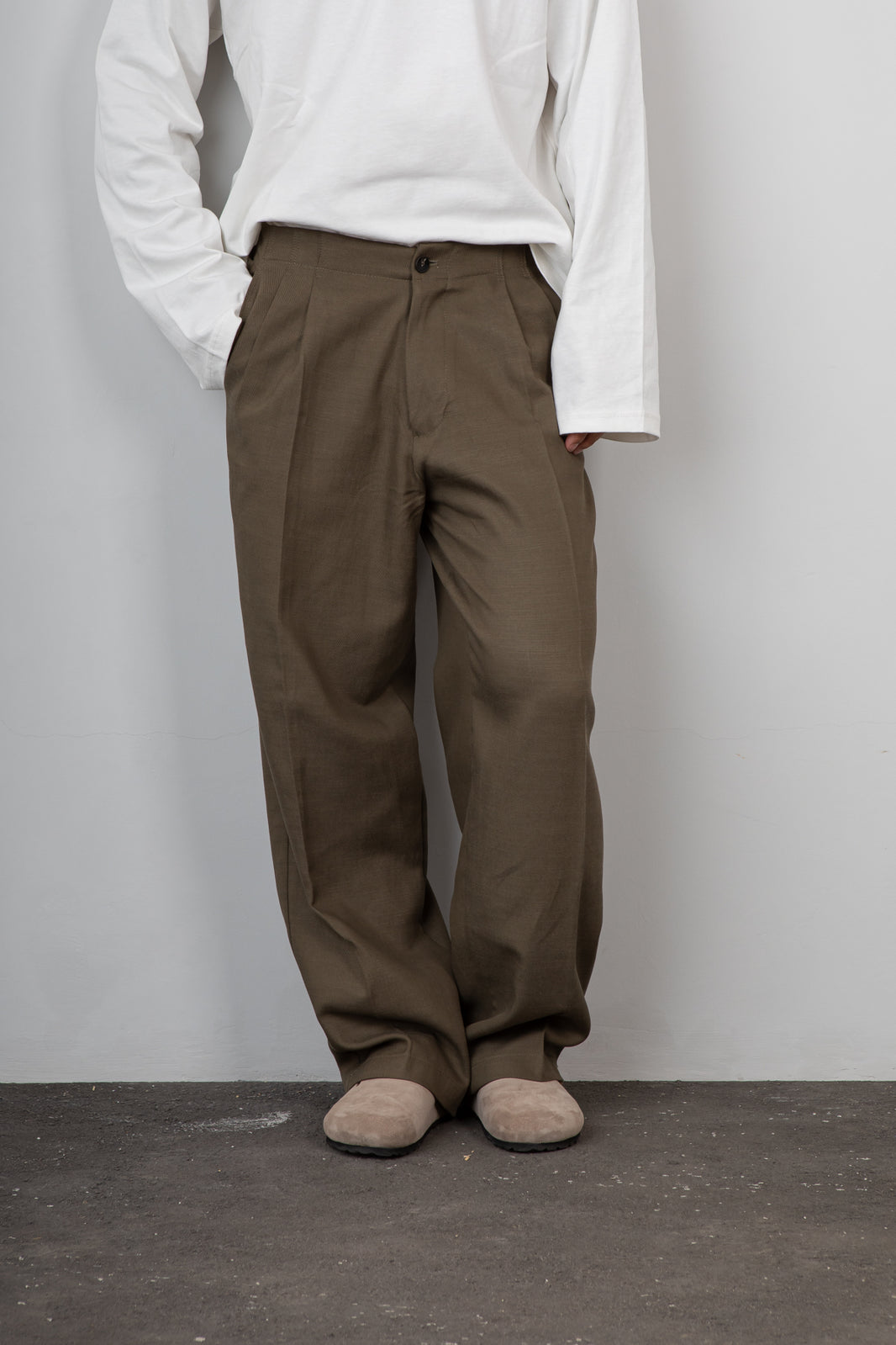 Pantalone palazzo STILOSOPHY - BAHREIN VERDE MILITARE
