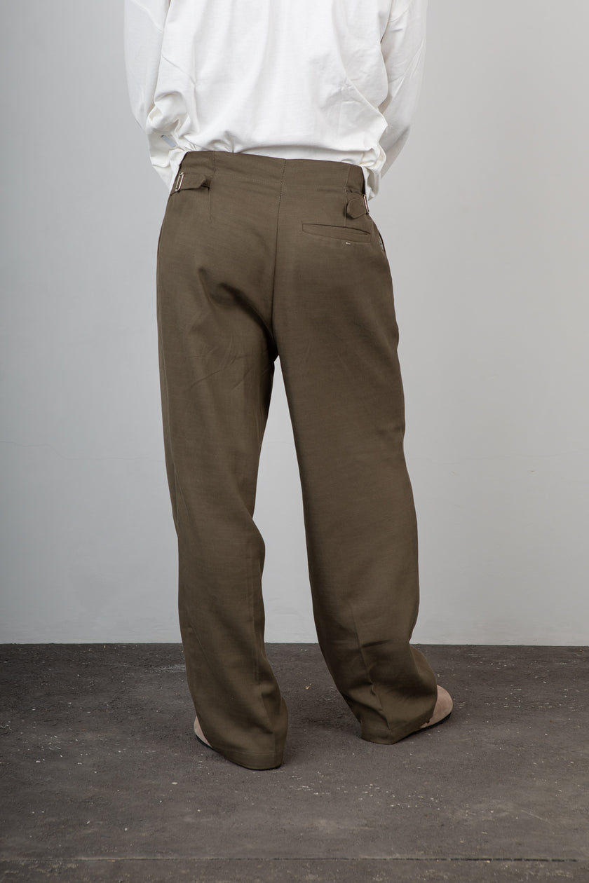 Pantalone palazzo STILOSOPHY - BAHREIN VERDE MILITARE