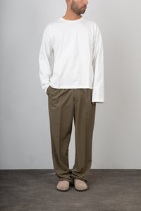 Pantalone palazzo doppia pince STILOSOPHY - MILO VERDE MILITARE
