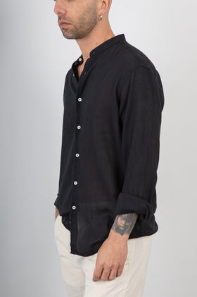 Camicia coreana TREZ - CENZO NERO 267
