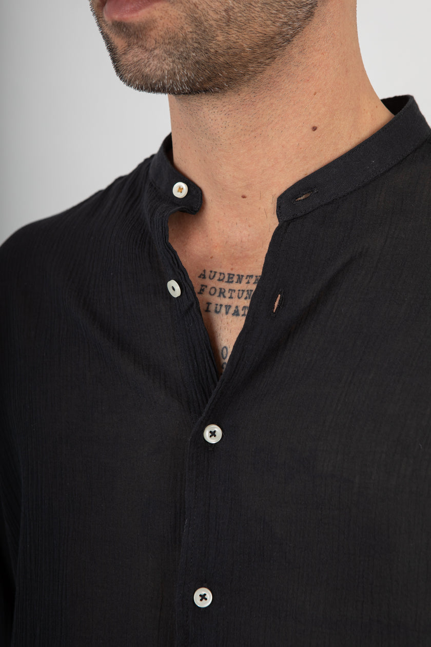 Camicia coreana TREZ - CENZO NERO 267