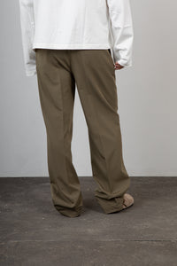 Pantalone palazzo doppia pince STILOSOPHY - MILO VERDE MILITARE