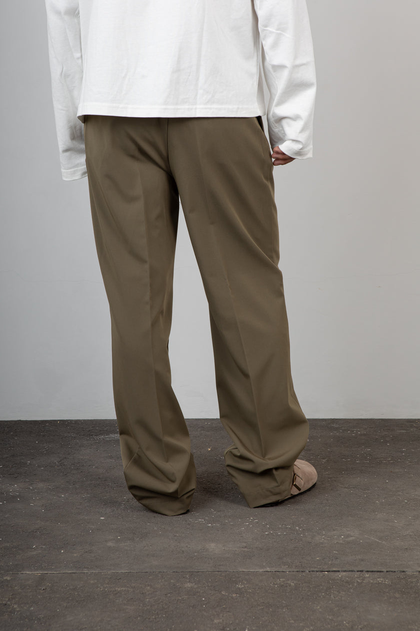 Pantalone palazzo doppia pince STILOSOPHY - MILO VERDE MILITARE