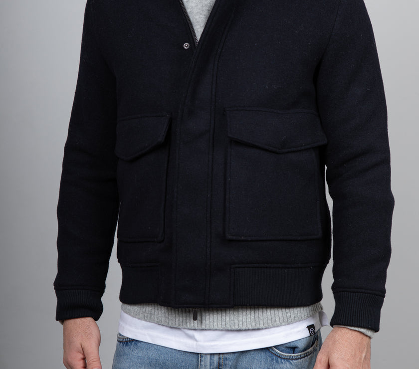 Bomber in panno SQUAD 2 - BLU GBS401