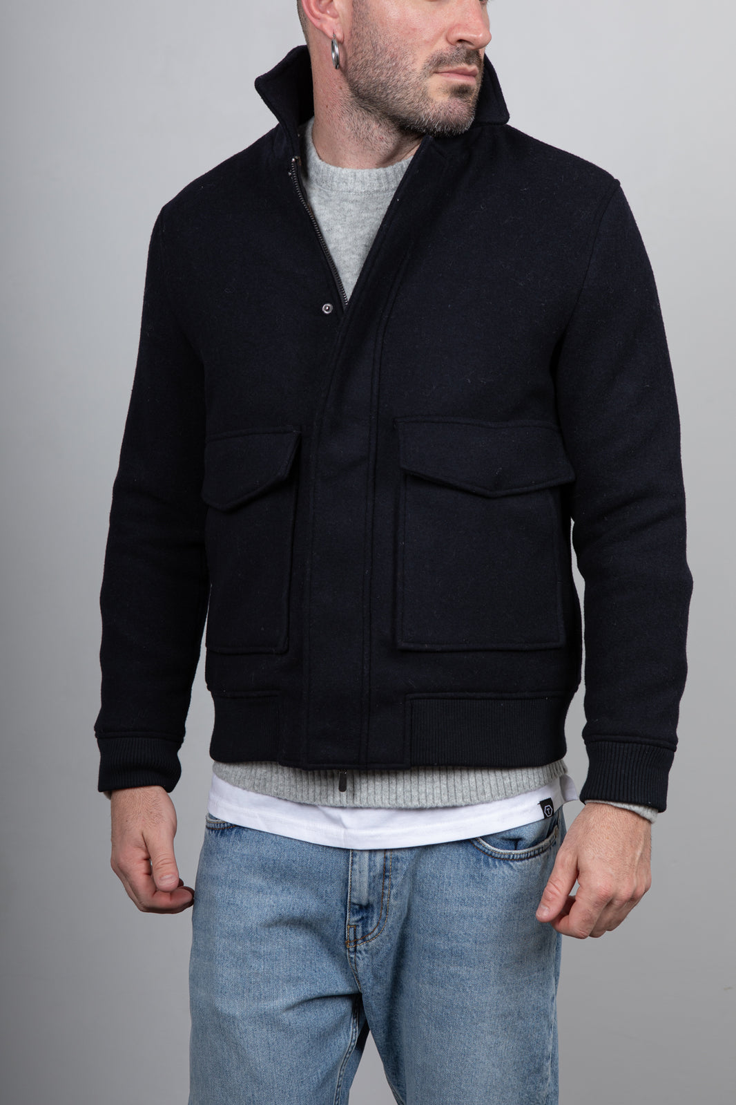 Bomber in panno SQUAD 2 - BLU GBS401