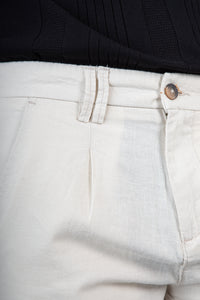 Pantalone misto lino TREZ - PURO-2233 ECRU' 614