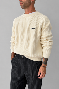 Maglione oversize PROHIBITED - CAMPUS CREAM