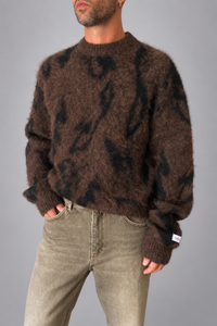Maglione scribble DRDENIM - MIC BROWN BLACK