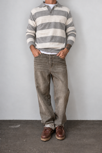 Polo rigata HAMAKI-OH - 3260H PANNA GRIGIO