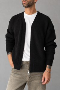 Cardigan Zip HAMAKI-OH - 3228H NERO
