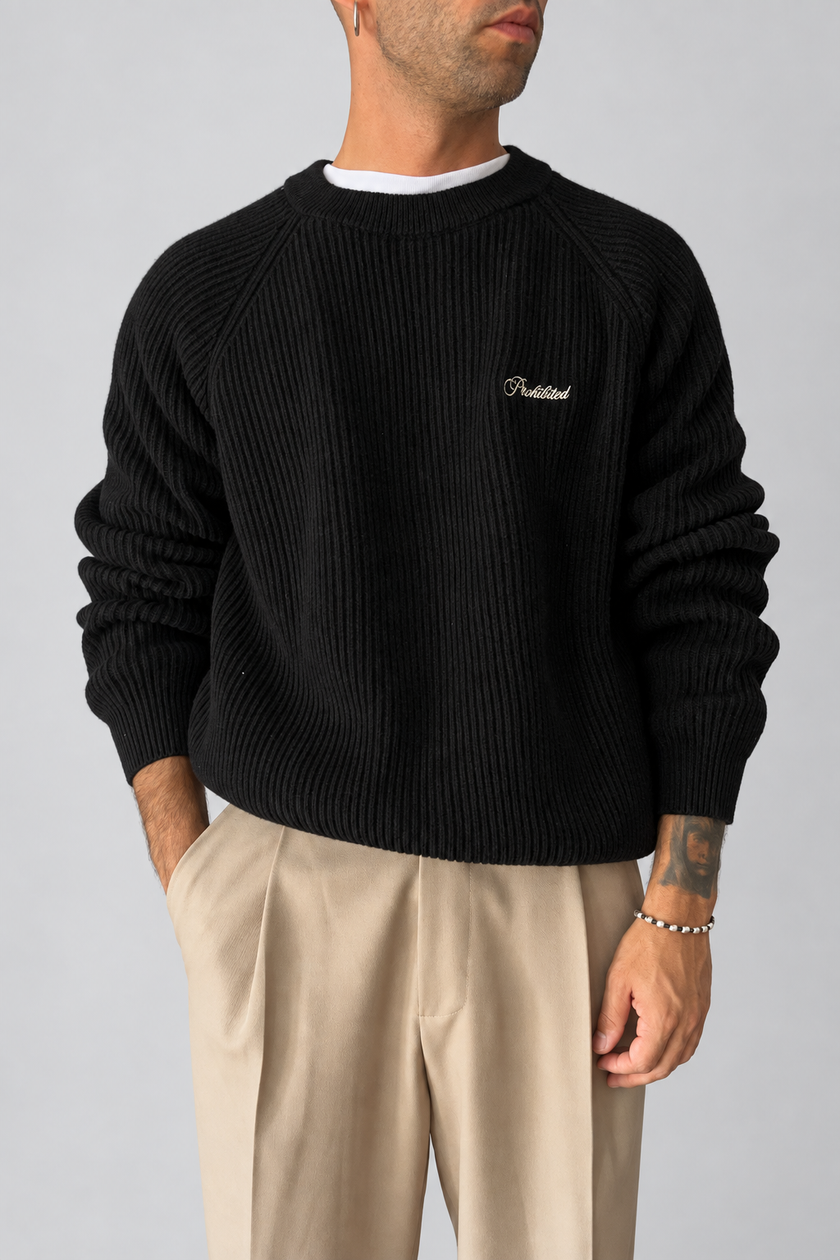 Maglione oversize PROHIBITED - CAMPUS BLACK