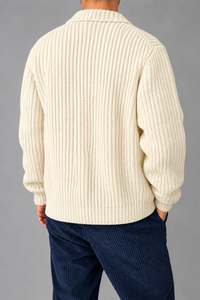 Cardigan costa inglese HAMAKI-OH - 3227H BIANCO
