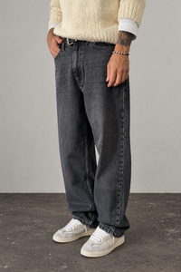 Jeans baloon fit DR DENIM -OMAR BARREL DARK GREY USED