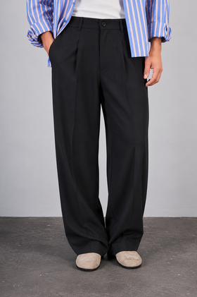 Pantalone palazzo WOODBIRD - 2616-200 BLACK