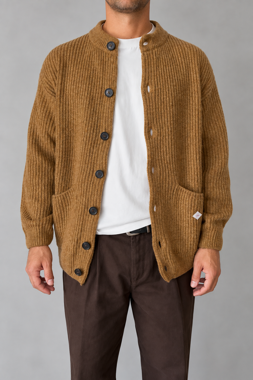 Cardigan WOODEN - CORTINA CAMEL