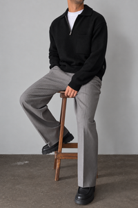 Polo 1/2 zip WOODBIRD - 2636-803 NERO