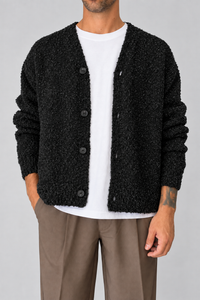 Cardigan bouclé WOODBIRD - 2636-810 BLACK