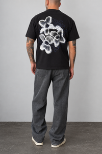 T-shirt flower DR DENIM - TROOPER GREY BLACK