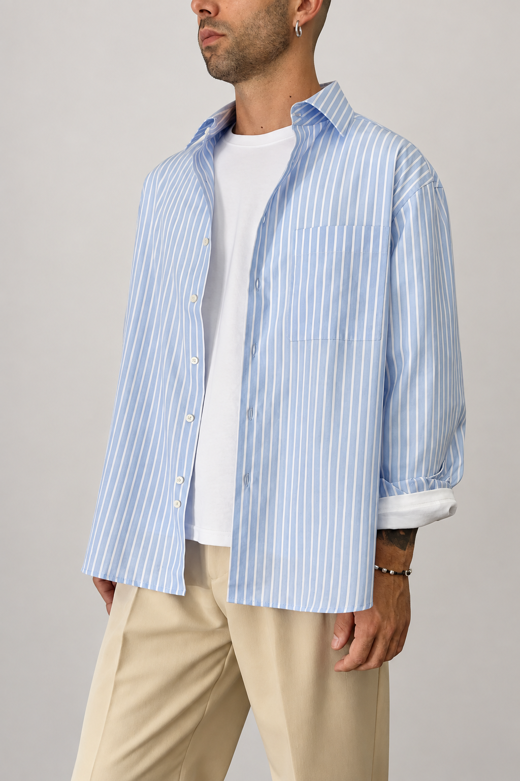 Camicia cropped STILOSOPHY - BLAKE AZZURRA