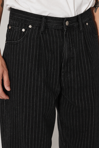 Jeans gessato DR DENIM - OMAR BARREL WASHED BLACK
