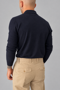 Polo manica lunga GIANNI LUPO - GL508S NAVY