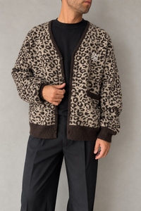 Cardigan Leopard WOODBIRD - 2636-813 SAND FUDGE