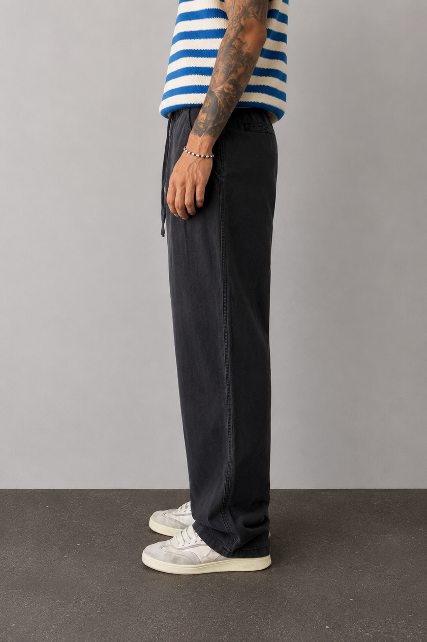 Pantalone palazzo GIANNI LUPO DOUBLE LABEL - GLW077G NERO