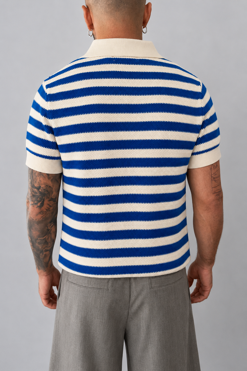 TAGLIE MANCANTI IN RIASSORTIMENTO, SCRIVICI PER AVERE LA TUA                               Polo in maglia PROHIBITED - 1030108 BLUE