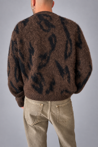 Maglione scribble DRDENIM - MIC BROWN BLACK