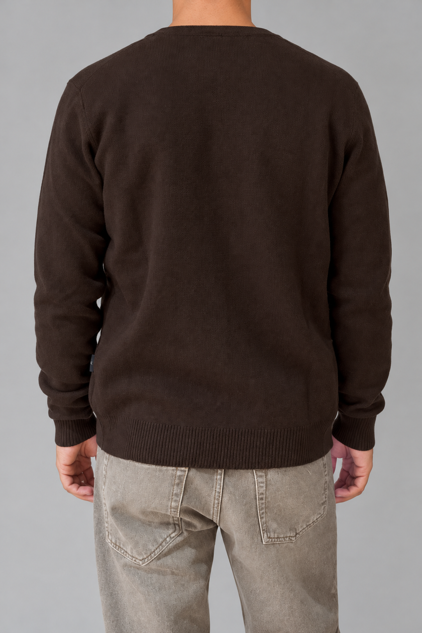 Cardigan punto tessuto HAMAKI-OH - 3251H TESTA DI MORO