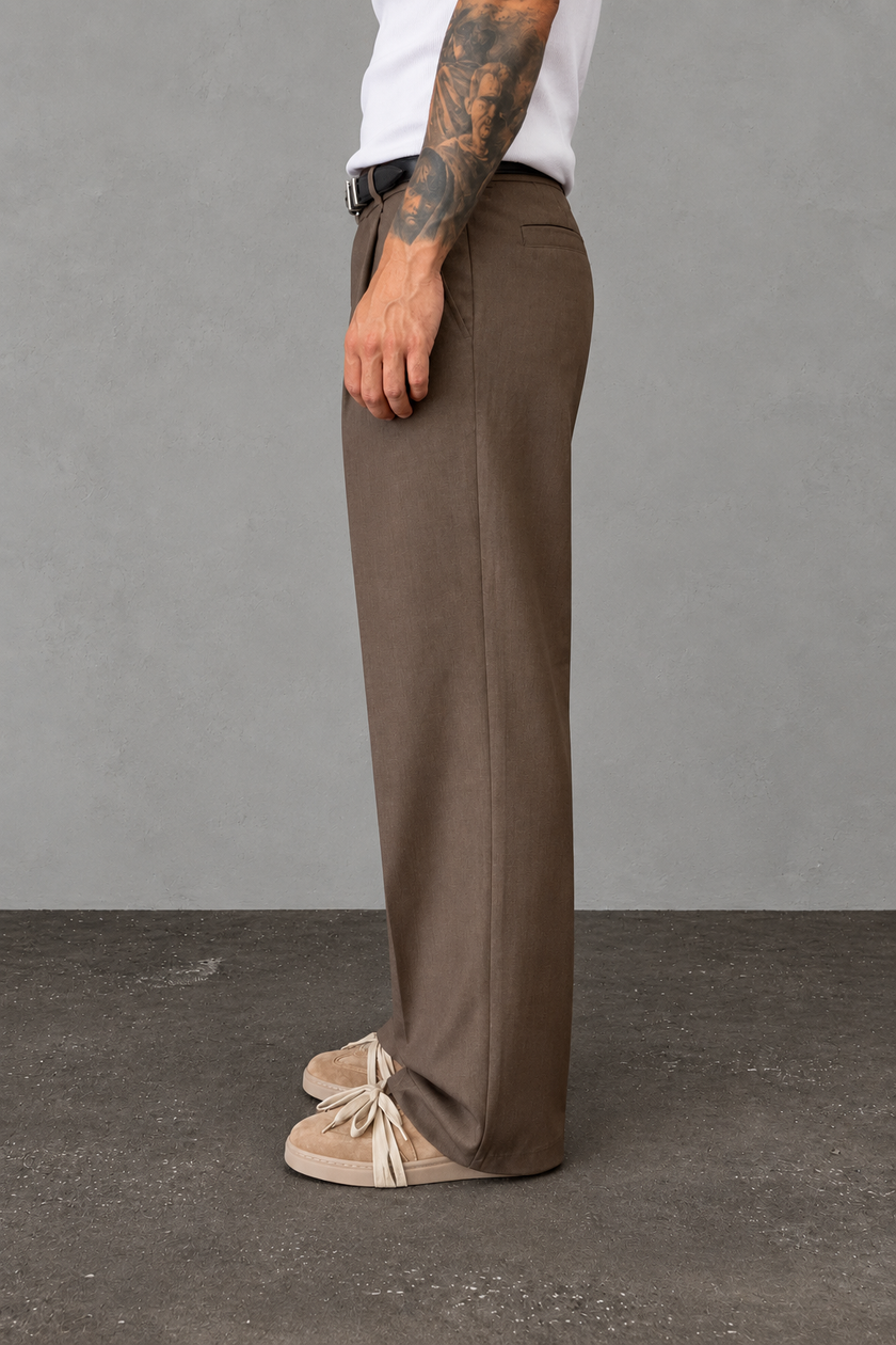 Pantalone palazzo WOODBIRD - 2536-808 BROWN