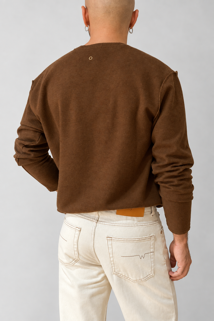Longsleeve WOODEN - PECOS MARRONE