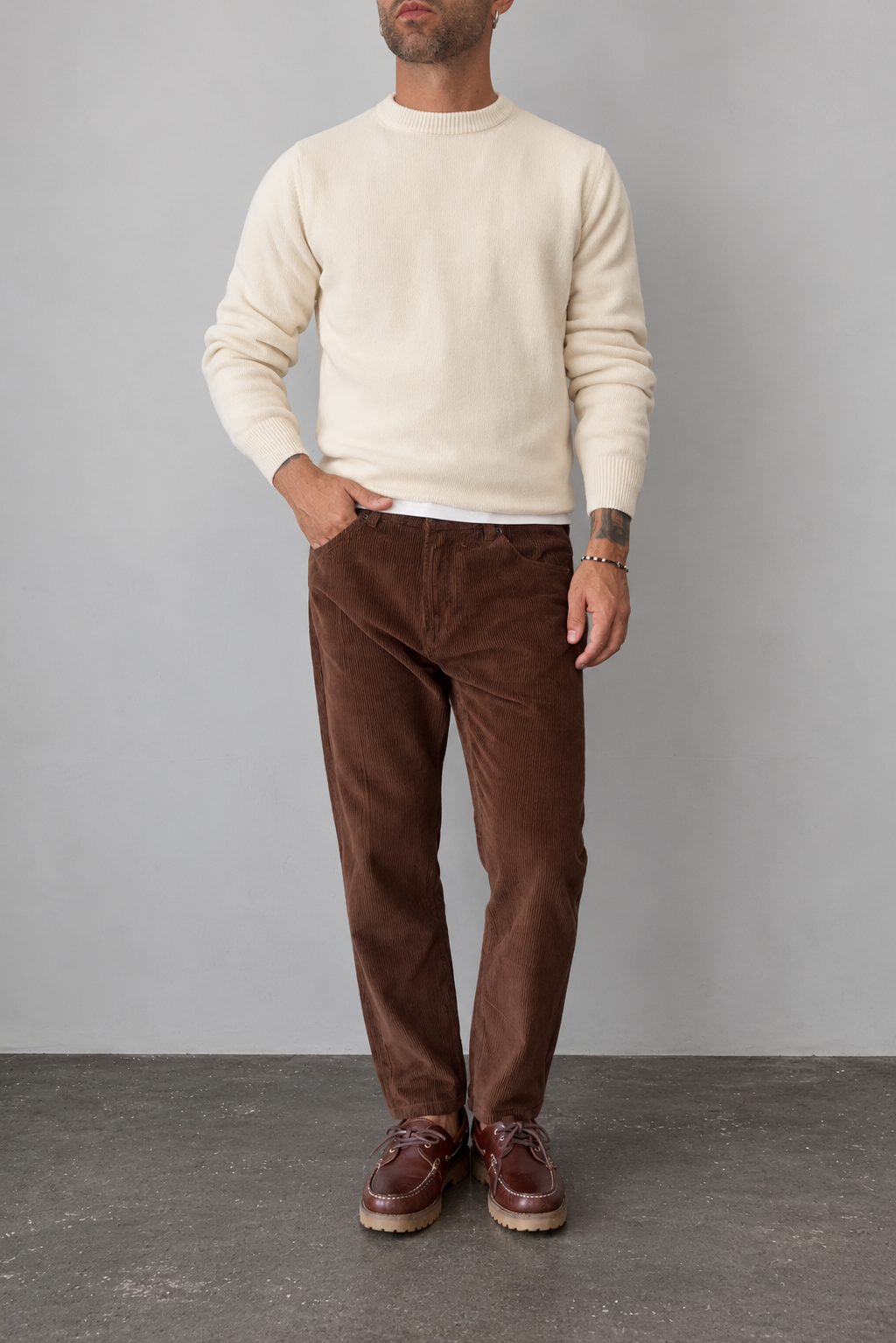 Maglione misto cashmere TELAMIRA - STM100 PANNA