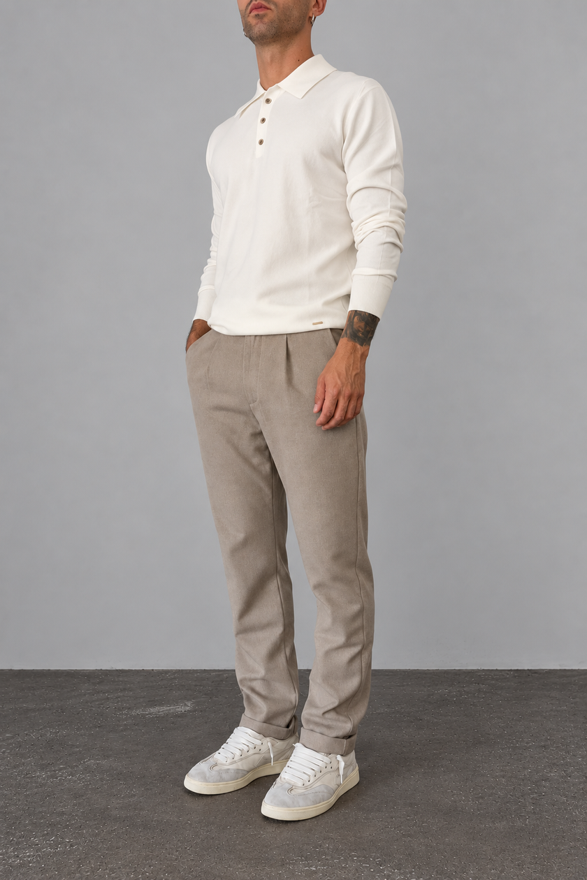 Polo manica lunga GIANNI LUPO - GL508S PANNA