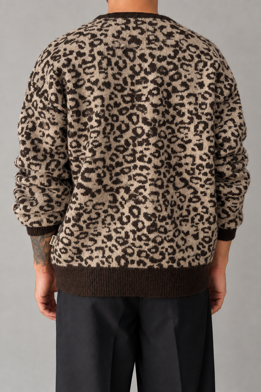 Cardigan Leopard WOODBIRD - 2636-813 SAND FUDGE