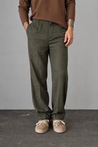 Pantalone spigato WOODEN - NEW VINTAGE VERDE